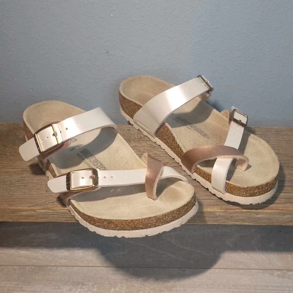 Birkenstock Mayari Kid's Sandal White/Rose Gold 33 - (2-2.5 US)